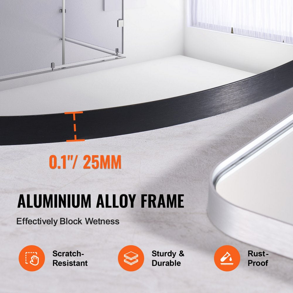 VEVOR Round Wall Mounted Mirror 30 in Mirror with Aluminium Alloy Frame 