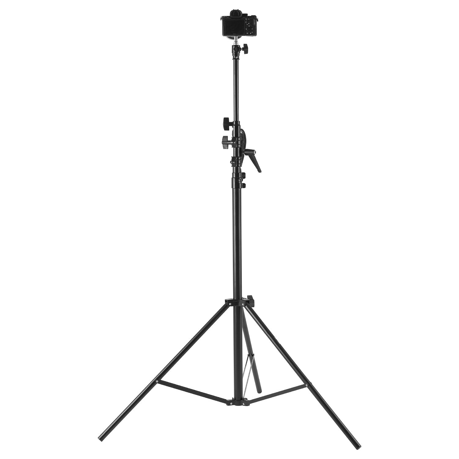 VEVOR Air Cushioned Aluminum Photography Light Stand with Boom Arm Adjustable 
