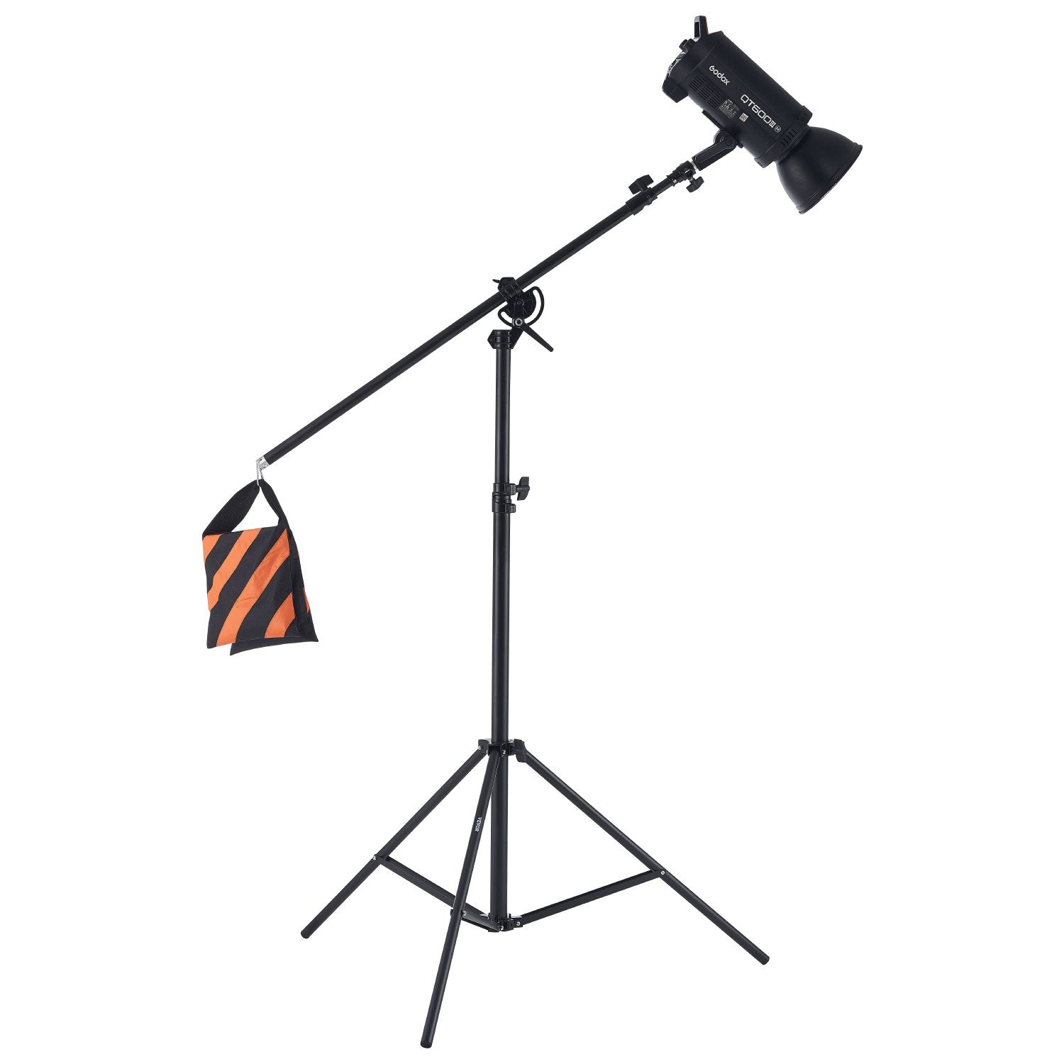 VEVOR Air Cushioned Aluminum Photography Light Stand with Boom Arm Adjustable 