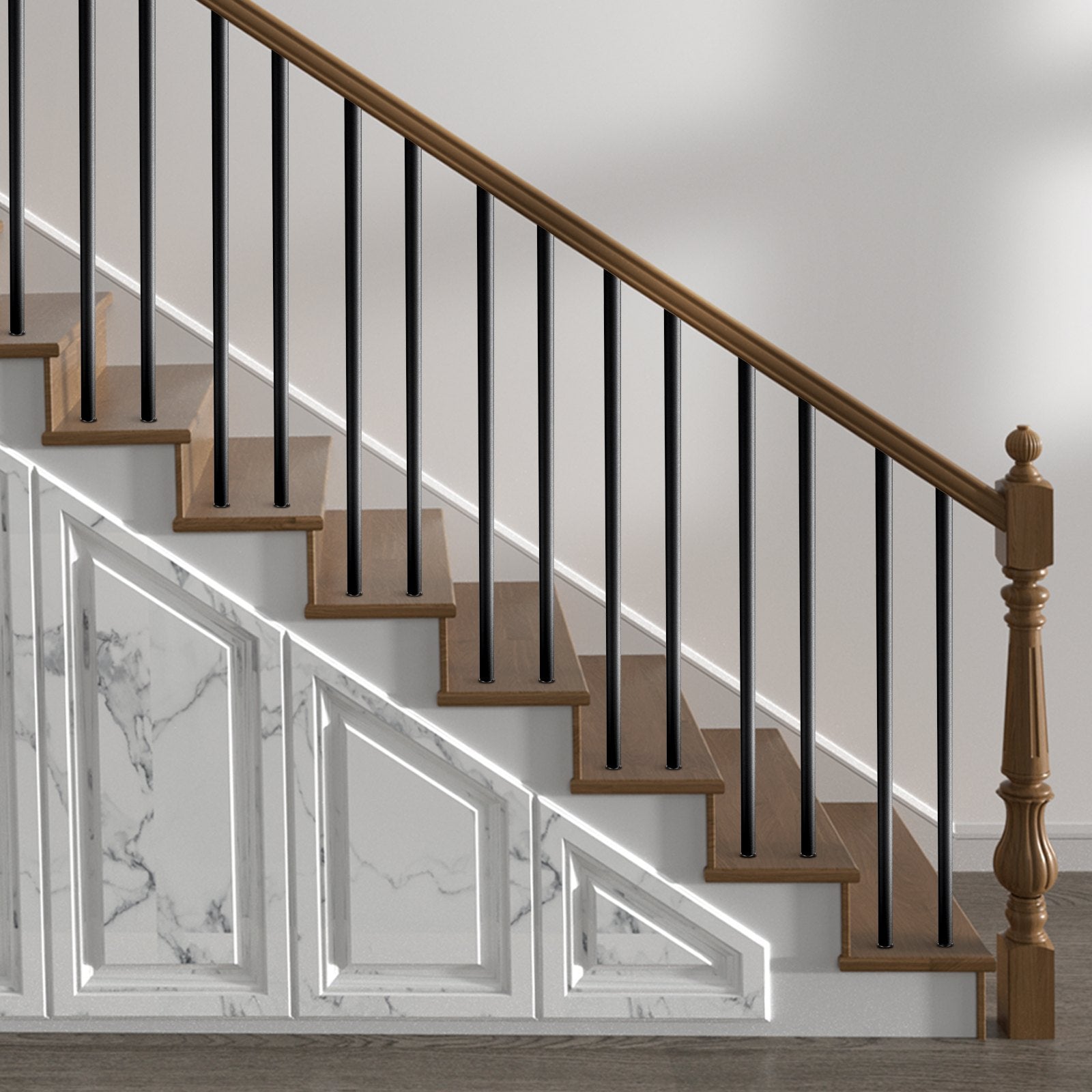 VEVOR Staircase Balusters 101 Pack 32 In Aluminum Spindles with Screws/Rail Caps 