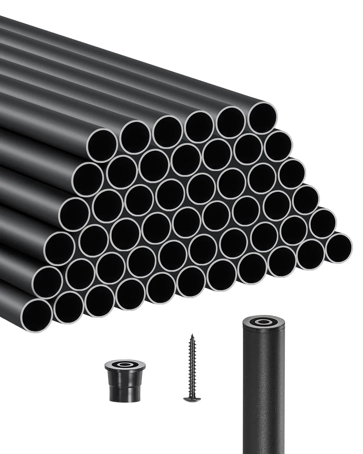 VEVOR Staircase Balusters 51 Pack 26 In Aluminum Spindles with Screws/Rail Caps