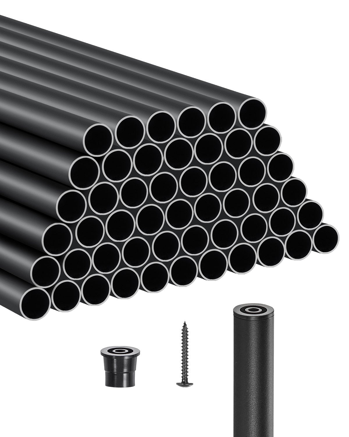 VEVOR Staircase Balusters 51 Pack 36 In Aluminum Spindles with Screws/Rail Caps 
