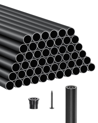 VEVOR Staircase Balusters 51 Pack 36 In Aluminum Spindles with Screws/Rail Caps 