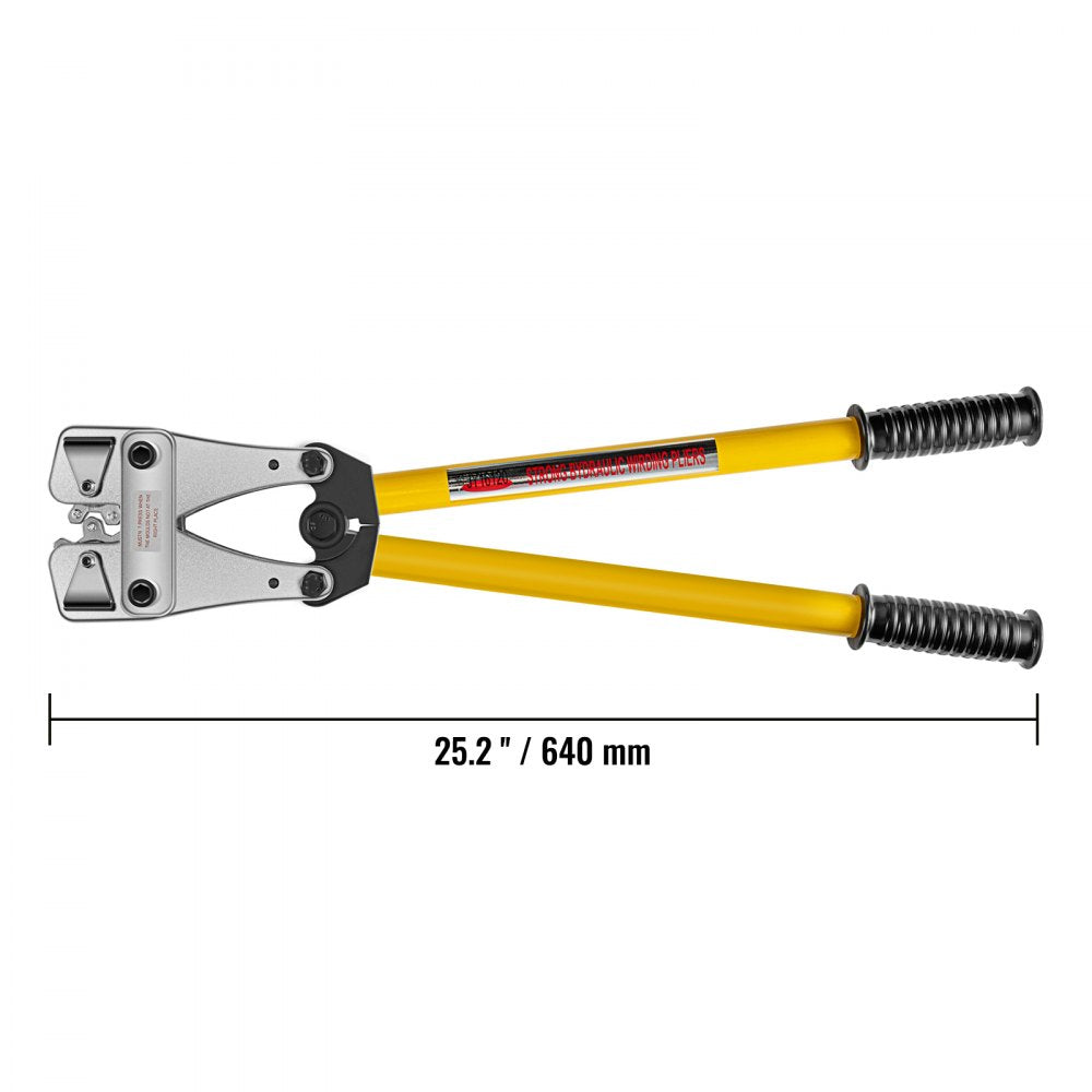 VEVOR Battery Cable Crimping Tool 10-120 mm2, Cable Lug Crimping Tool for Heavy Duty Wire Lugs, Battery Cable Crimper for AWG 8-4/0, Hexagon Lug Crimping Tool for Wire Cable Cutting and Crimping 