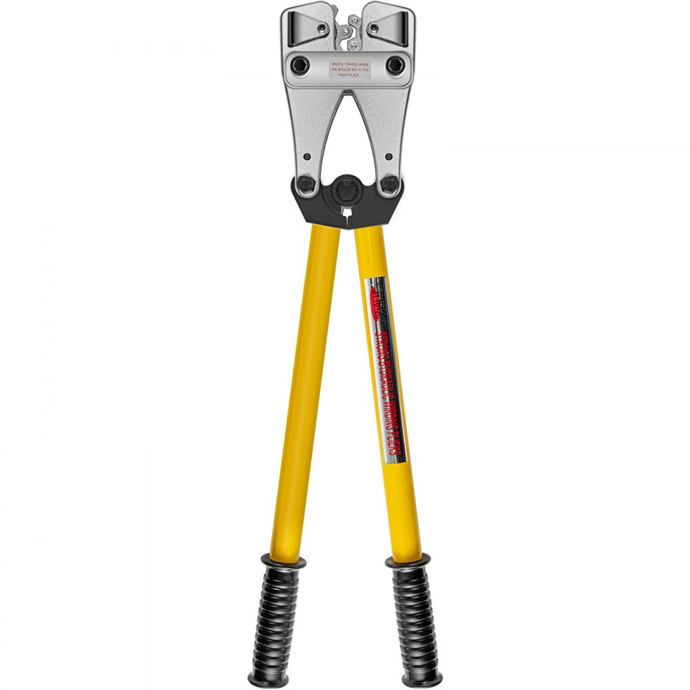 VEVOR Battery Cable Crimping Tool 10-120 mm2, Cable Lug Crimping Tool for Heavy Duty Wire Lugs, Battery Cable Crimper for AWG 8-4/0, Hexagon Lug Crimping Tool for Wire Cable Cutting and Crimping 