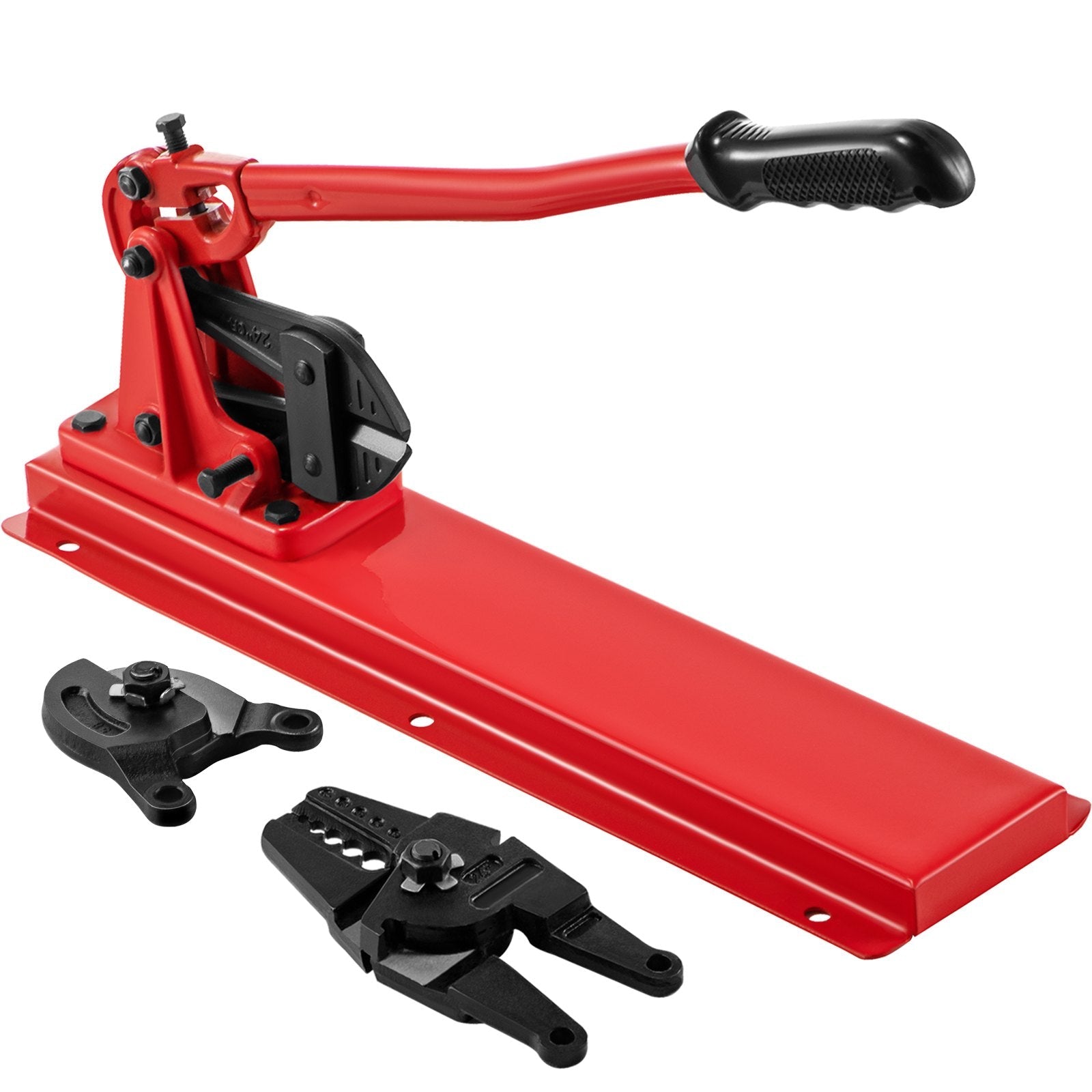 VEVOR Bench Swager Tool 24" Wire Rope Swaging Tool w/Crimper Cable Bolt Cutter Head Bench Crimper 1/16"-3/16" Aluminum/Copper Sleeves Bench Cable Alloy Steel Crimper Swager for1/2" Wire Rope Ferrules 