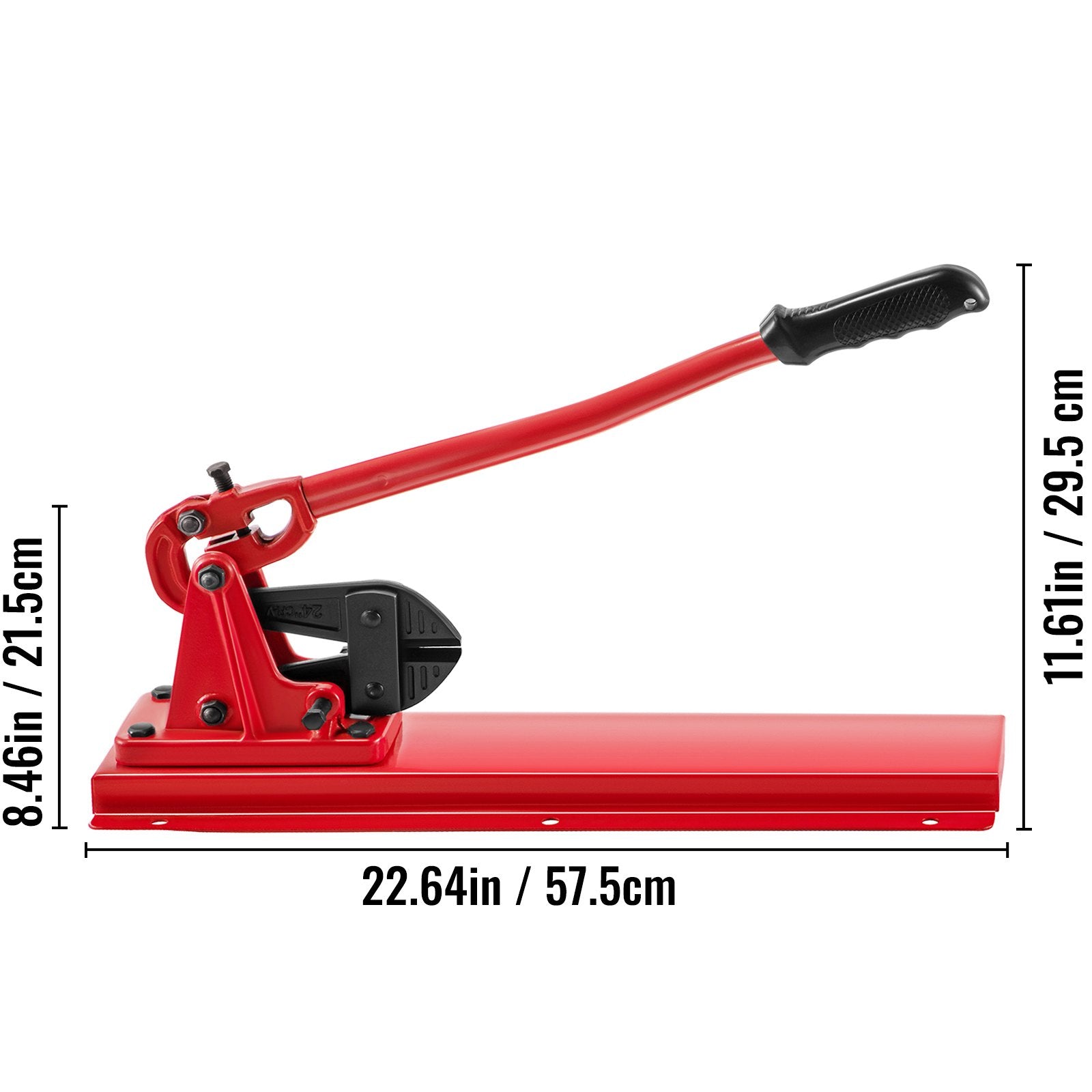 VEVOR Bench Swager Tool 24" Wire Rope Swaging Tool w/Crimper Cable Bolt Cutter Head Bench Crimper 1/16"-3/16" Aluminum/Copper Sleeves Bench Cable Alloy Steel Crimper Swager for1/2" Wire Rope Ferrules 