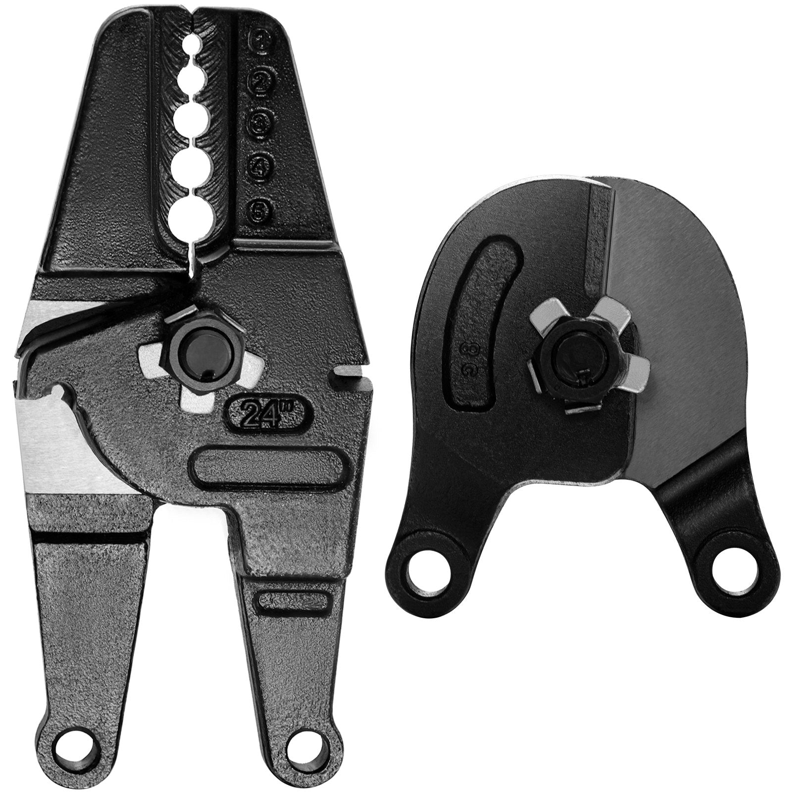 VEVOR Bench Swager Tool 24" Wire Rope Swaging Tool w/Crimper Cable Bolt Cutter Head Bench Crimper 1/16"-3/16" Aluminum/Copper Sleeves Bench Cable Alloy Steel Crimper Swager for1/2" Wire Rope Ferrules 