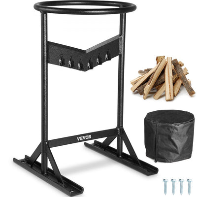 VEVOR Wood Splitter, XL Log Splitter for 8.6" Dia. Wood, Sharp "V" Shaped Finger-safety Firewood Cutter, Heavy-duty Solid Steel Wedge, Portable Manual Log Maker, with Protection Bag for Home Campsite 
