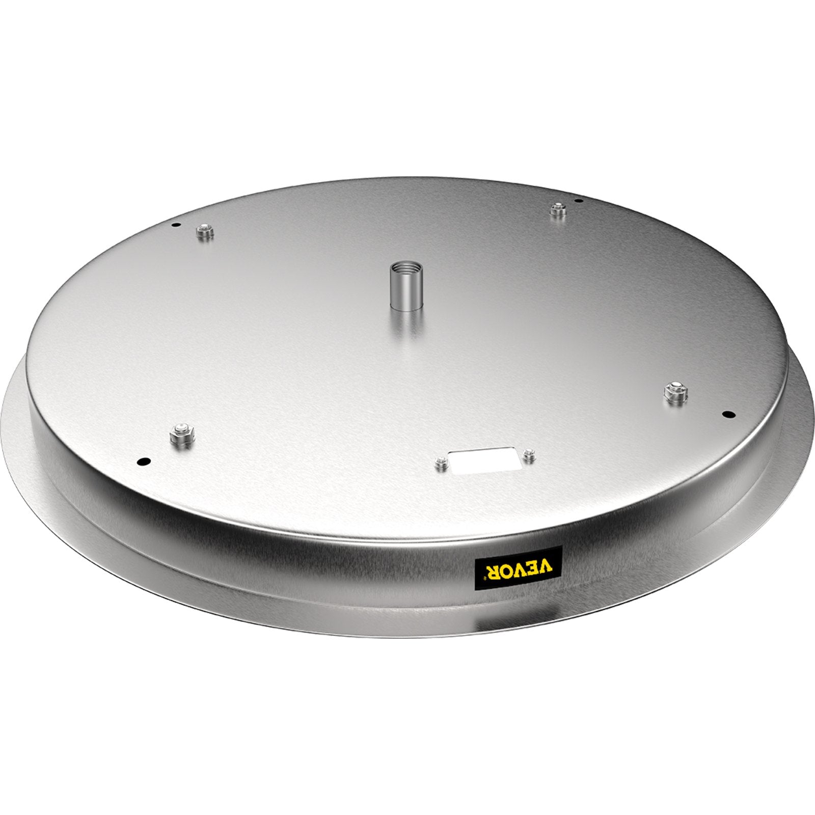 VEVOR Drop in Fire Pit Pan, 31" x 31" Round Fire Pit Burner, Stainless Steel Gas Fire Pan, Fire Pit Burner Pan w/ 1 Pack Volcanic Rock Fire Pit Insert w/ 300K BTU for Keeping Warm w/ Family & Friends 