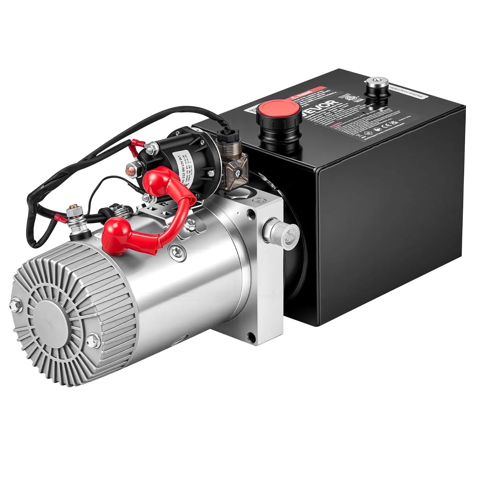 4-Quart 12V Hydraulic Pump – Single-Acting 1.6kW Power Unit, 3200 PSI