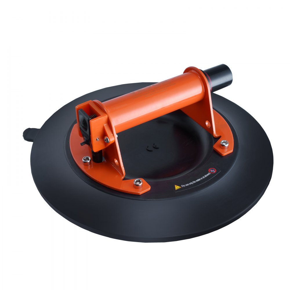 VEVOR Glass Suction Cup, 10" 990 lbs Load Capacity, Vacuum Suction Cup with Steel Handle & Carry Box, Heavy Duty Industrial Suction Cup Lifter Tool for Glass, Granite, Tile, Metal, Wood Panel Lifting 