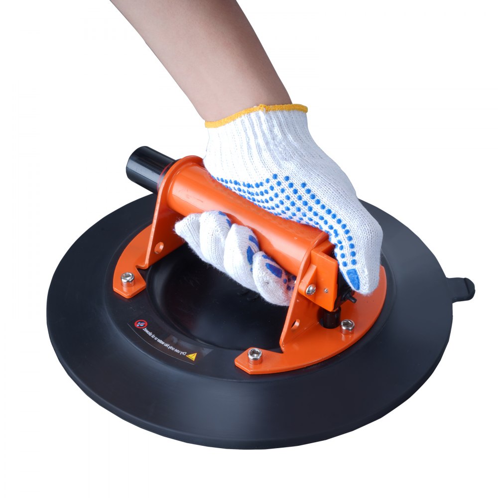 VEVOR Glass Suction Cup, 10" 990 lbs Load Capacity, Vacuum Suction Cup with Steel Handle & Carry Box, Heavy Duty Industrial Suction Cup Lifter Tool for Glass, Granite, Tile, Metal, Wood Panel Lifting 
