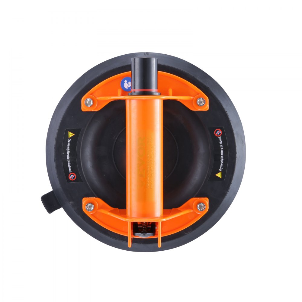 VEVOR Glass Suction Cup, 8" 615 lbs Load Capacity, Vacuum Suction Cup with Steel Handle and Carry Box, Heavy Duty Industrial Suction Cup Lifter Tool for Glass, Granite, Tile, Metal, Wood Panel Lifting 