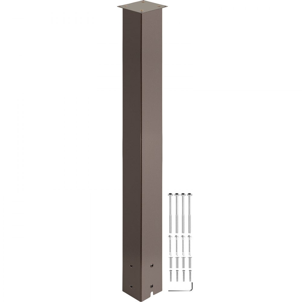 Vevor Mailbox Post Stand Mail Box Post 43" Bronze Powder-coated Steel Outdoor 