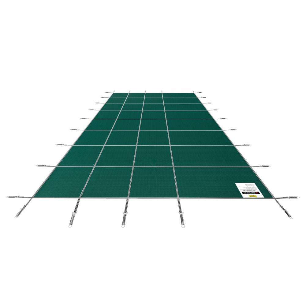 VEVOR Inground Pool Safety Cover 16' x 30' Rectangle, Safety Pool Covers Green Mesh, 15-Year Warranty, Tested to UL Standards to ASTM Standard F1346, Triple Stitched for MAX Strength, Abrasion Resistant 