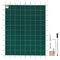 VEVOR Pool Safety Cover Fits 16x32ft Rectangle Inground Safety Pool Cover Green Mesh Solid Pool Safety Cover for Swimming Pool Winter Safety Cover