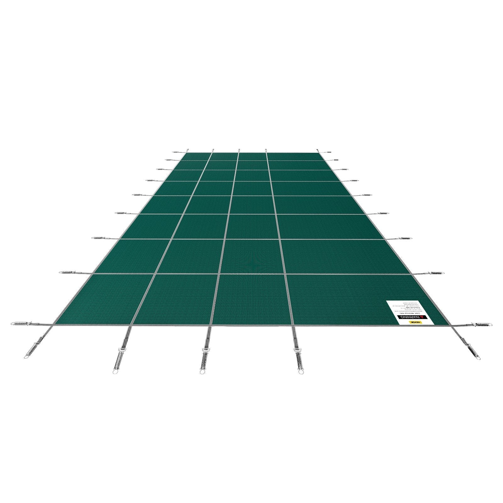 VEVOR Pool Safety Cover, Inground Pool Cover Fit for PP Material, Rectangle Inground Safety Pool Cover Green, Mesh Solid Pool Safety Cover for Swimming Pool Winter Safety Cover (16x36 ft) 