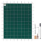 VEVOR Pool Safety Cover 16x40 ft, Inground Pool Cover Fit for PP Material, Rectangle Inground Safety Pool Cover Green, Mesh Solid Pool Safety Cover for Swimming Pool Winter Safety Cover