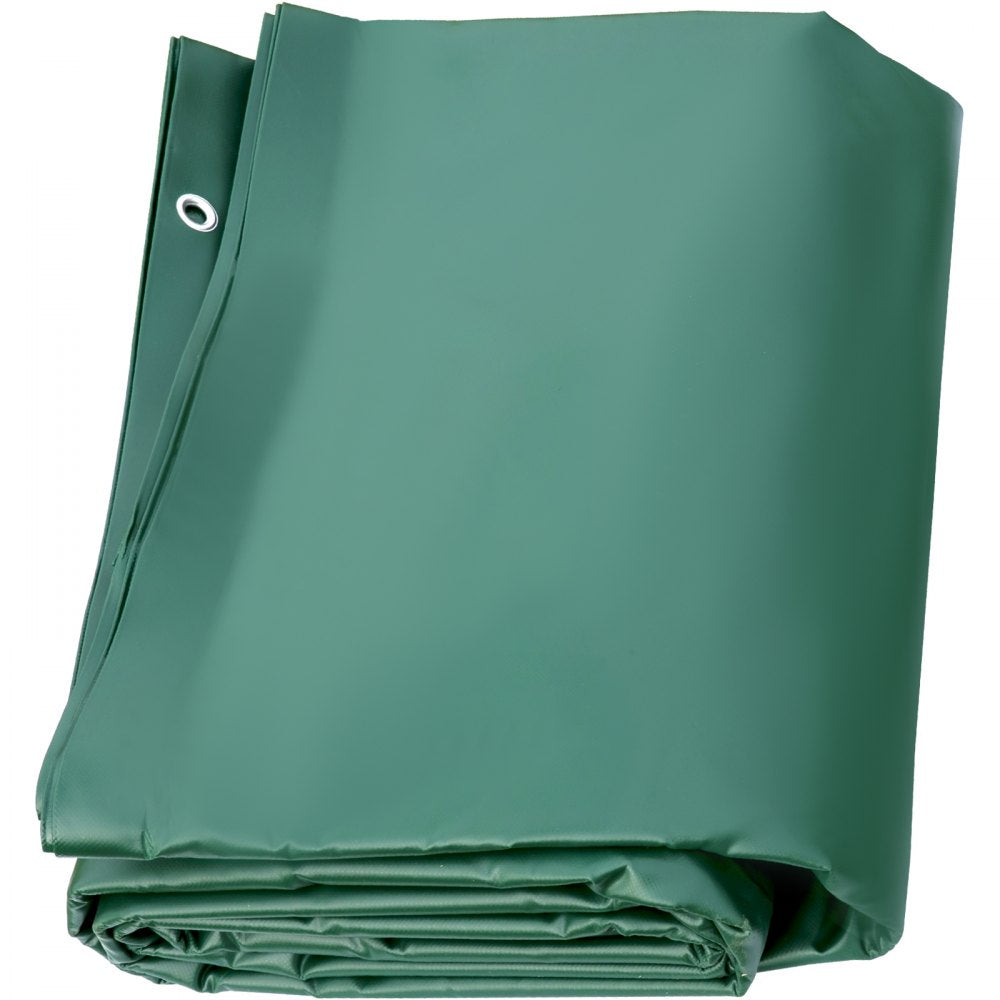 VEVOR Pool Safety Cover, 11.5x19.6 ft In-ground Pool Cover, Green PVC Pool Covers, Rectangular Safety Pool Cover In-ground Cover Solid Safety Pool Cover for Swimming Pool Winter Protection Cover 