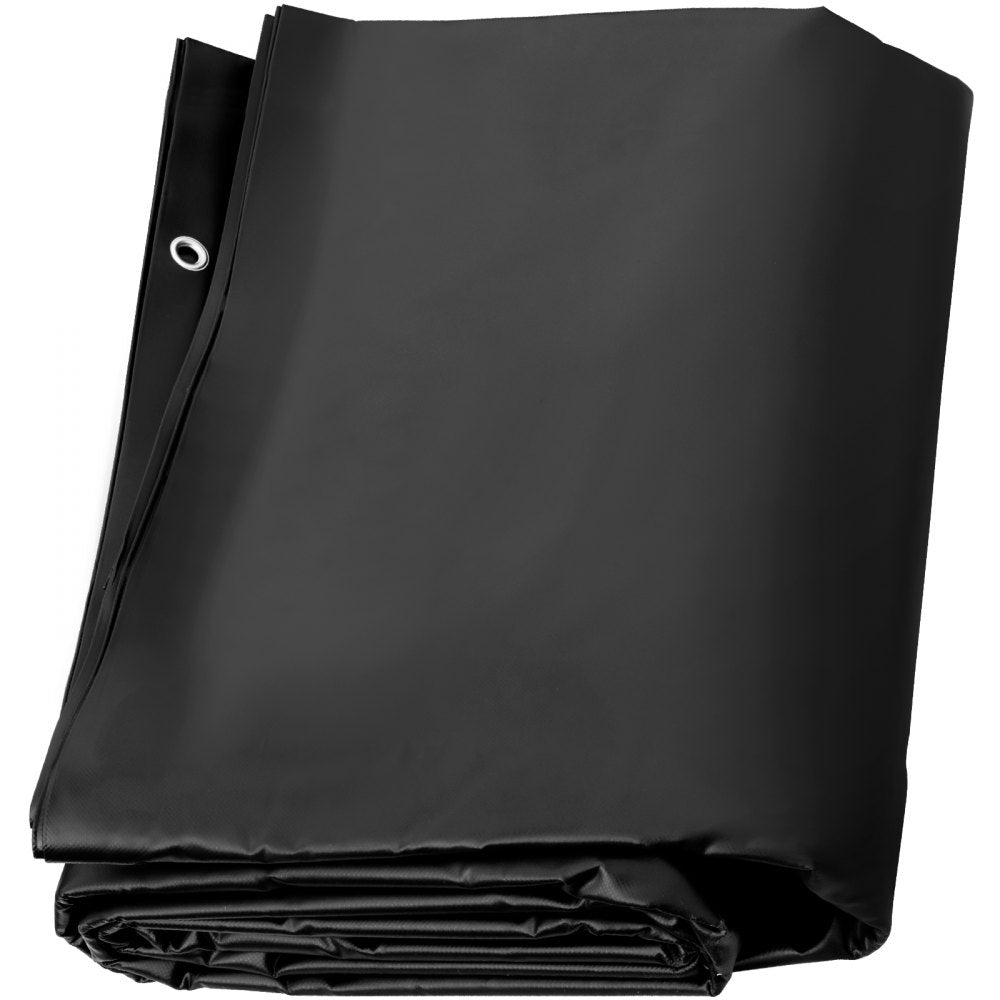 VEVOR Pool Safety Cover, 11.5x16 ft In-ground Pool Cover, Black In-ground Pool Cover, PVC Pool Covers Rectangular Safety Pool Cover Solid Safety Pool Cover for Swimming Pool Winter Protection Cover 