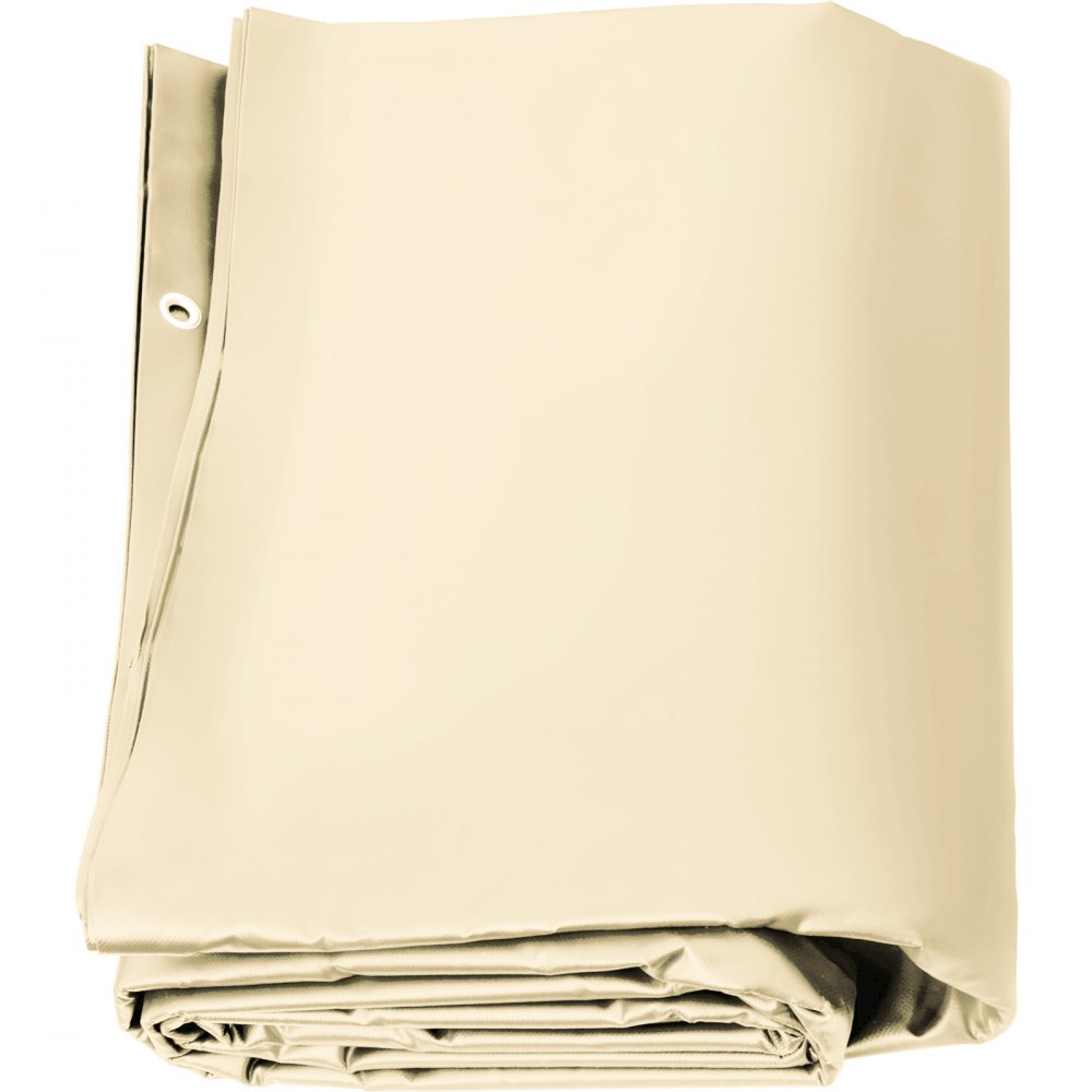 VEVOR Pool Safety Cover, 13x26 ft In-ground Pool Cover, Beige In-ground Pool Cover, PVC Pool Covers Rectangular Safety Pool Cover Solid Safety Pool Cover for Swimming Pool Winter Protection Cover 