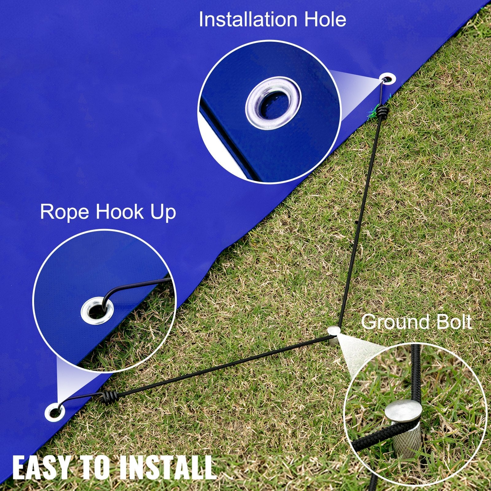 VEVOR Pool Safety Cover, In-ground Pool Cover 13x26 ft, PVC Safety Pool Cover 