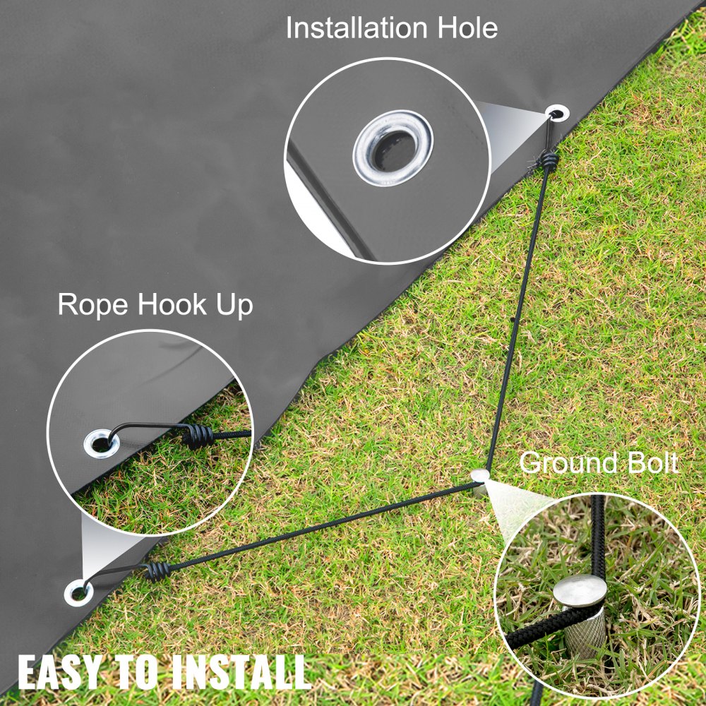 VEVOR Pool Safety Cover In-Ground Pool Cover 16 ft Dia. PVC Pool Cover, Round 