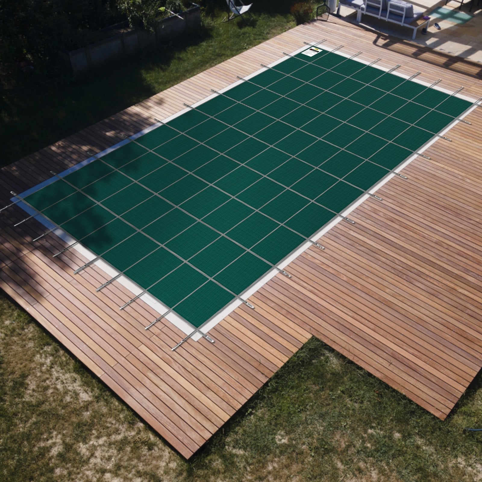 VEVOR Inground Pool Safety Cover Winter Pool Cover 16 x 30 ft with Anchor Tools 