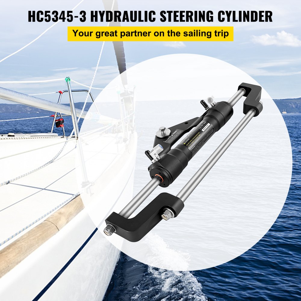 Hydraulic Steering Cylinder Outboard Steering Pump HC5345-3 Marine Rotary 300HP 