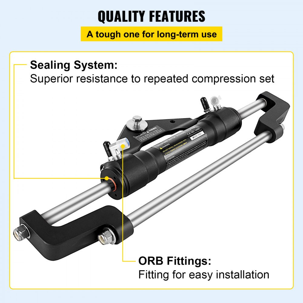 Hydraulic Steering Cylinder Outboard Steering Pump HC5345-3 Marine Rotary 300HP 