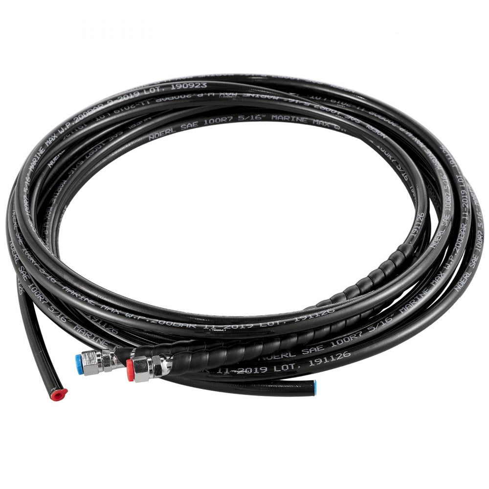 VEVOR Hydraulic Outboard Steering Kit 300HP, Hydraulic Steering Kit Helm Pump,Hydraulic Boat Steering Kit with 22 Feet Hydraulic Steering Hose for Boat Steering System 