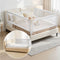 3-Piece Toddler Bed Rail, Adjustable Kids Bed Guard Rails with Reinforced Steel Frame & Oxford Cloth, 3-Sided Bed Bumper Barrier, Grey