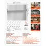 VEVOR 36" x 30" Stainless Steel Stove Backsplash with Storage Shelf & Hanging Hooks