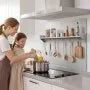 VEVOR 36" x 30" Stainless Steel Stove Backsplash with Storage Shelf & Hanging Hooks