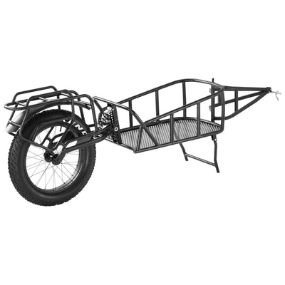 VEVOR Bike Cargo Trailer, 70 lbs Load Capacity, Heavy-Duty Bicycle Wagon Cart, Compact Storage & Quick Release Structure with Universal Hitch, 20" Wheels, Fits Most Bike Wheels, Carbon Steel Frame 