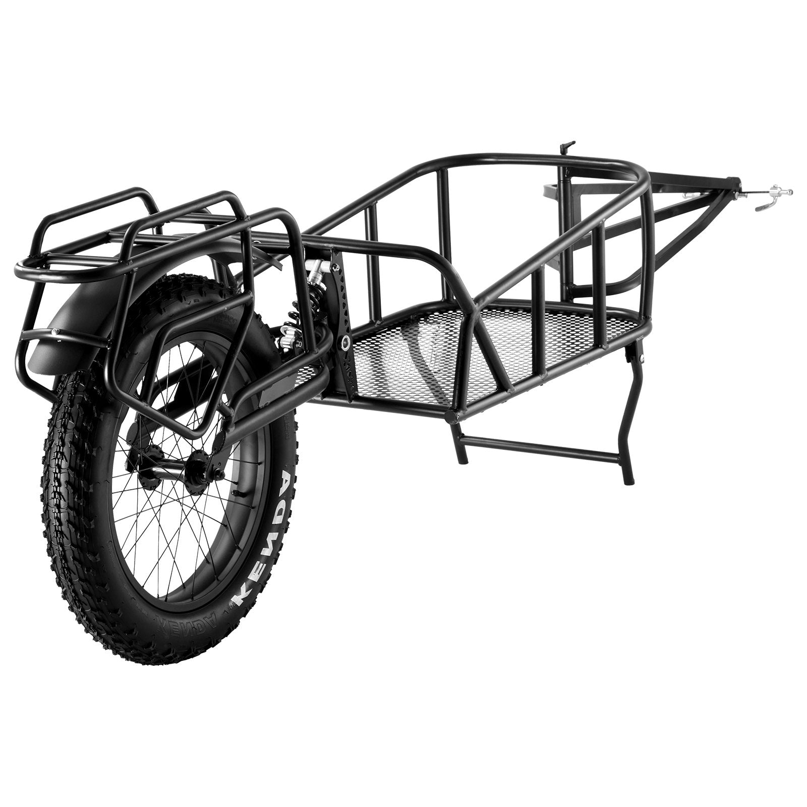 VEVOR Bike Cargo Trailer, 70 lbs Load Capacity, Heavy-Duty Bicycle Wagon Cart, Compact Storage & Quick Release Structure with Universal Hitch, 20" Wheels, Fits Most Bike Wheels, Carbon Steel Frame 