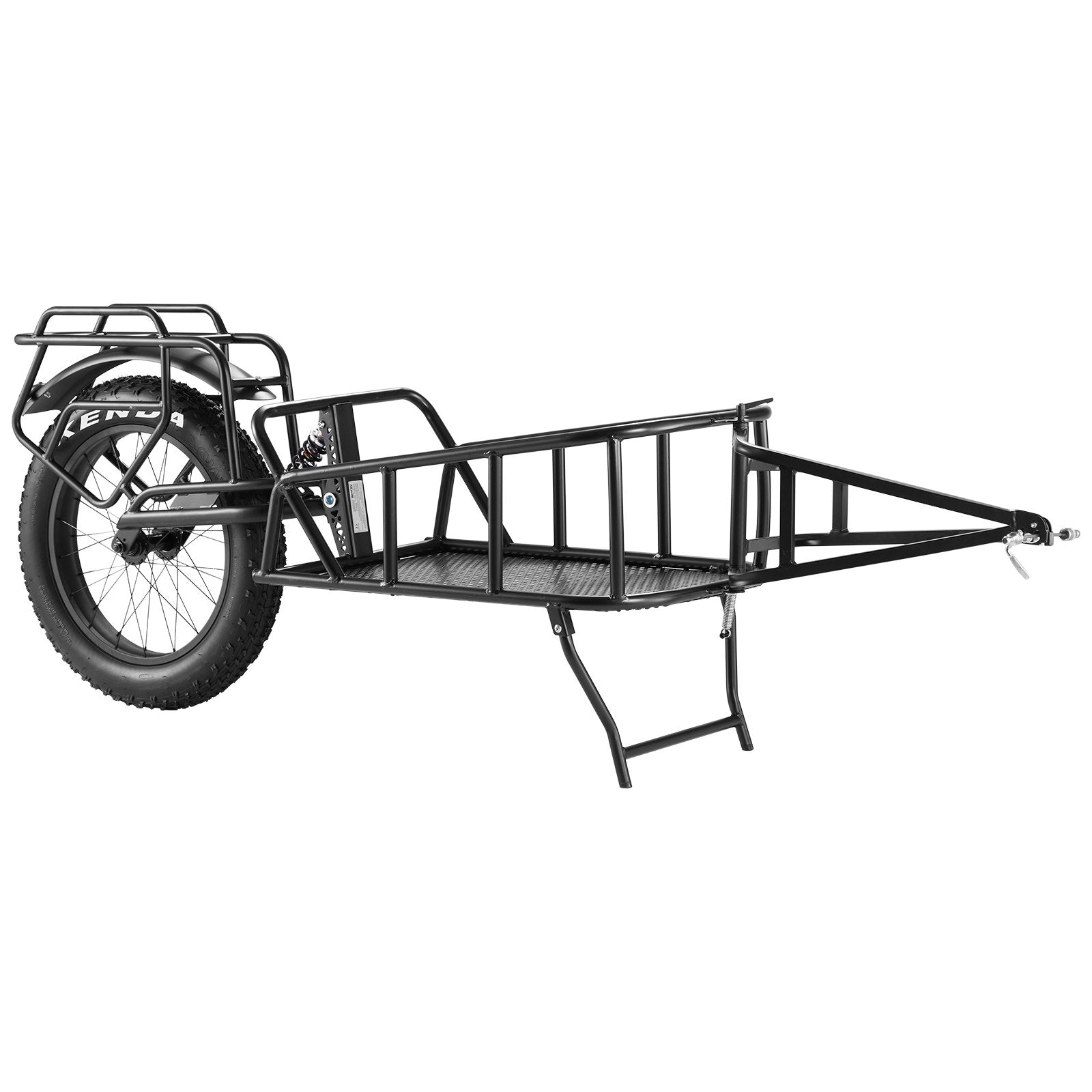 VEVOR Bike Cargo Trailer, 70 lbs Load Capacity, Heavy-Duty Bicycle Wagon Cart, Compact Storage & Quick Release Structure with Universal Hitch, 20" Wheels, Fits Most Bike Wheels, Carbon Steel Frame 