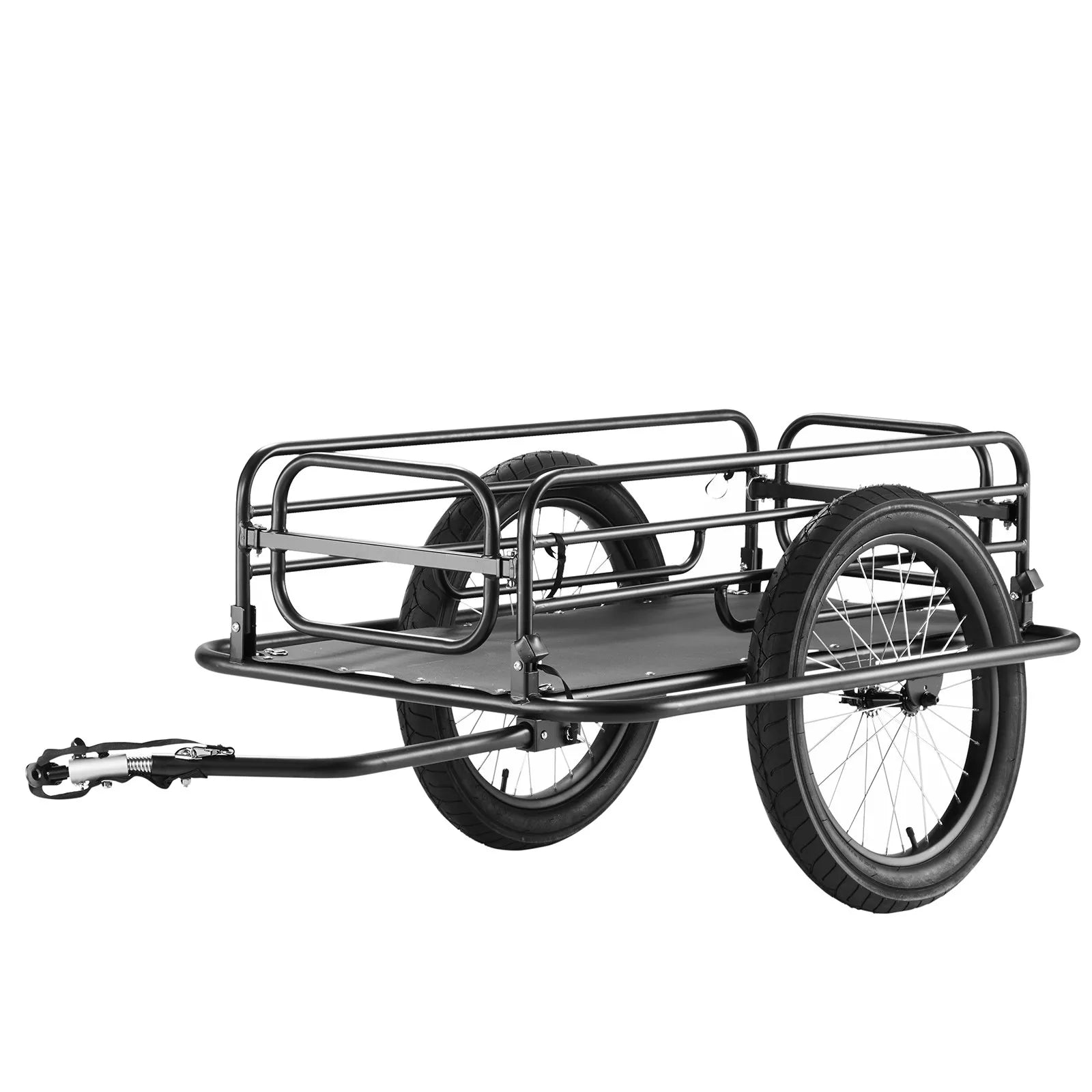 VEVOR Bike Cargo Trailer, 275 lbs Load Capacity, Heavy-Duty Bicycle Wagon Cart, Foldable Compact Storage & Quick Release with Universal Hitch, 20" Wheels, Fits Most Bike Wheels, Carbon Steel Frame