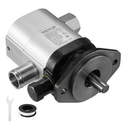 VEVOR Hydraulic Log Splitter Pump, 22GPM, 2 Stage 4000PSI Wood Log Splitter Pump, 1'' Inlet 3/4'' NPT Outlet 3600 RPM Aluminum Hydraulic Gear Pump, for Small Engine Mounting Log Splitters Snowplow 