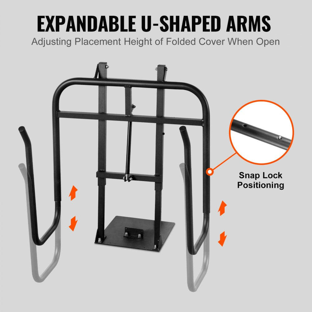 VEVOR Hot Tub Cover Lift, Spa Cover Lift, Hydraulic, Height 33.1" - 41.3" Width 53.1" - 92.5" Adjustable, Installed Underneath on one Sides, Suitable for Various Sizes of Hot Tubs, Spa 