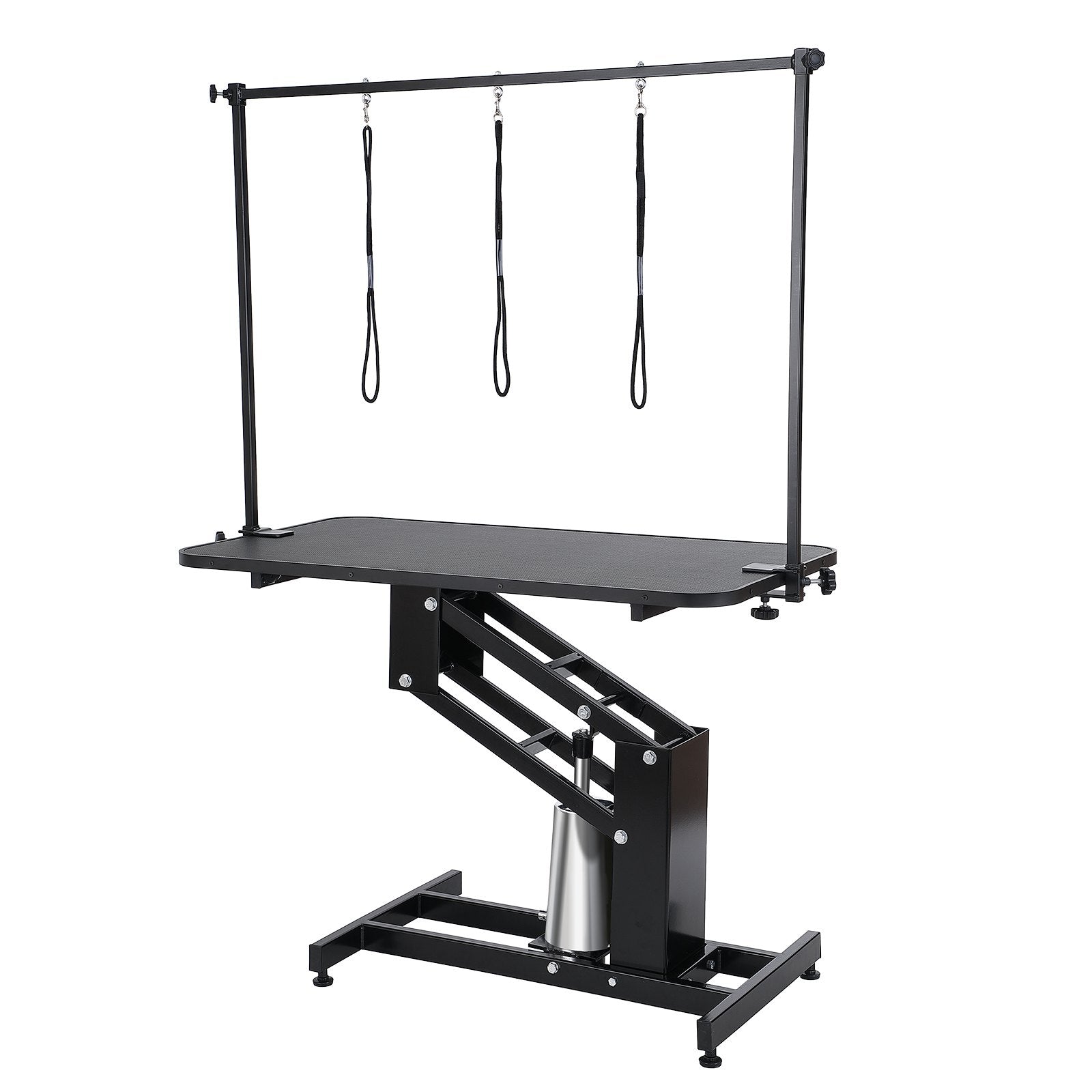 VEVOR 43" Hydraulic Pet Grooming Table, Heavy Duty Dog Grooming Arm for Medium/ Small Dogs, Height Adjustable Dog Grooming Station, Anti Slip Tabletop /Dog Grooming Station, Max Bearing 400LBS 