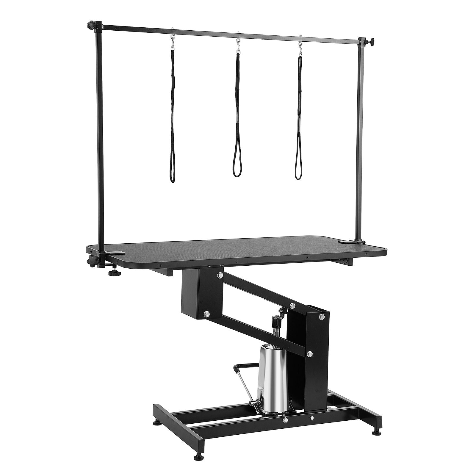 VEVOR 43" Hydraulic Pet Grooming Table, Heavy Duty Dog Grooming Arm for Medium/ Small Dogs, Height Adjustable Dog Grooming Station, Anti Slip Tabletop /Dog Grooming Station, Max Bearing 400LBS 