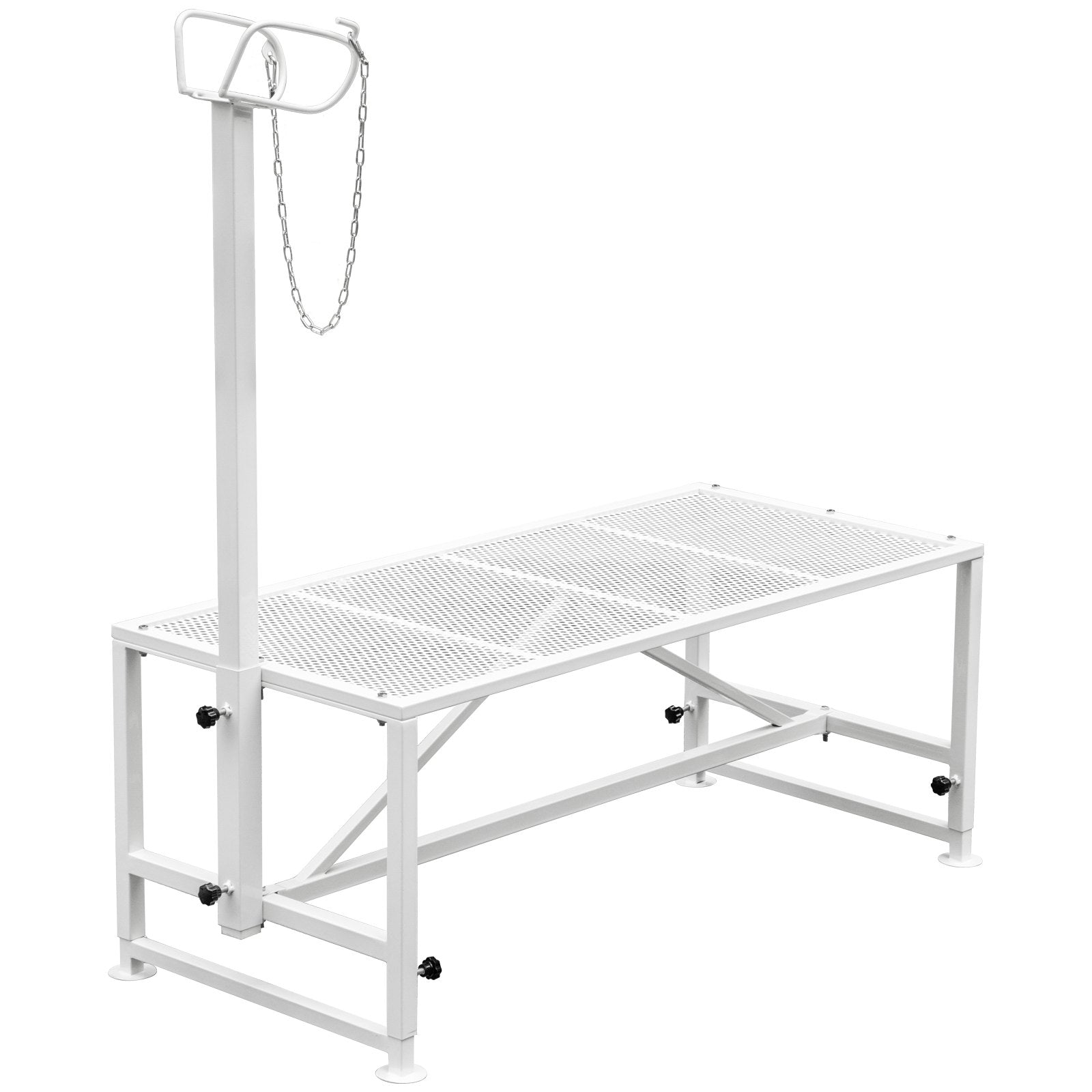 VEVOR Livestock Stand, 51x23 inches Trimming Stand with Straight Head Piece, Goat Trimming Stand Metal Frame Sheep Shearing Stand Livestock Trimming Stands for Sheep, Goats, and Other Livestock 
