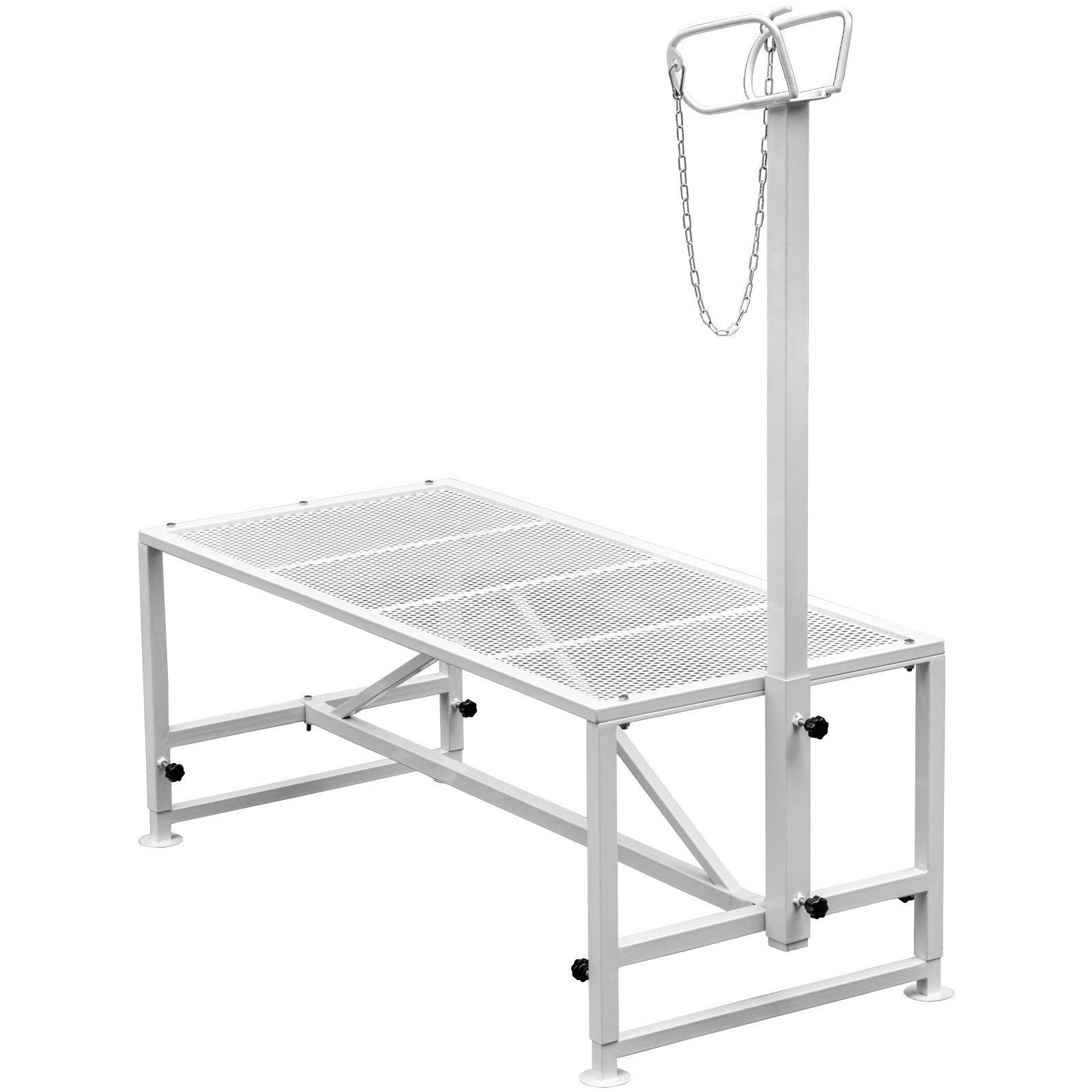 VEVOR Livestock Stand, 51x23 inches Trimming Stand with Straight Head Piece, Goat Trimming Stand Metal Frame Sheep Shearing Stand Livestock Trimming Stands for Sheep, Goats, and Other Livestock 