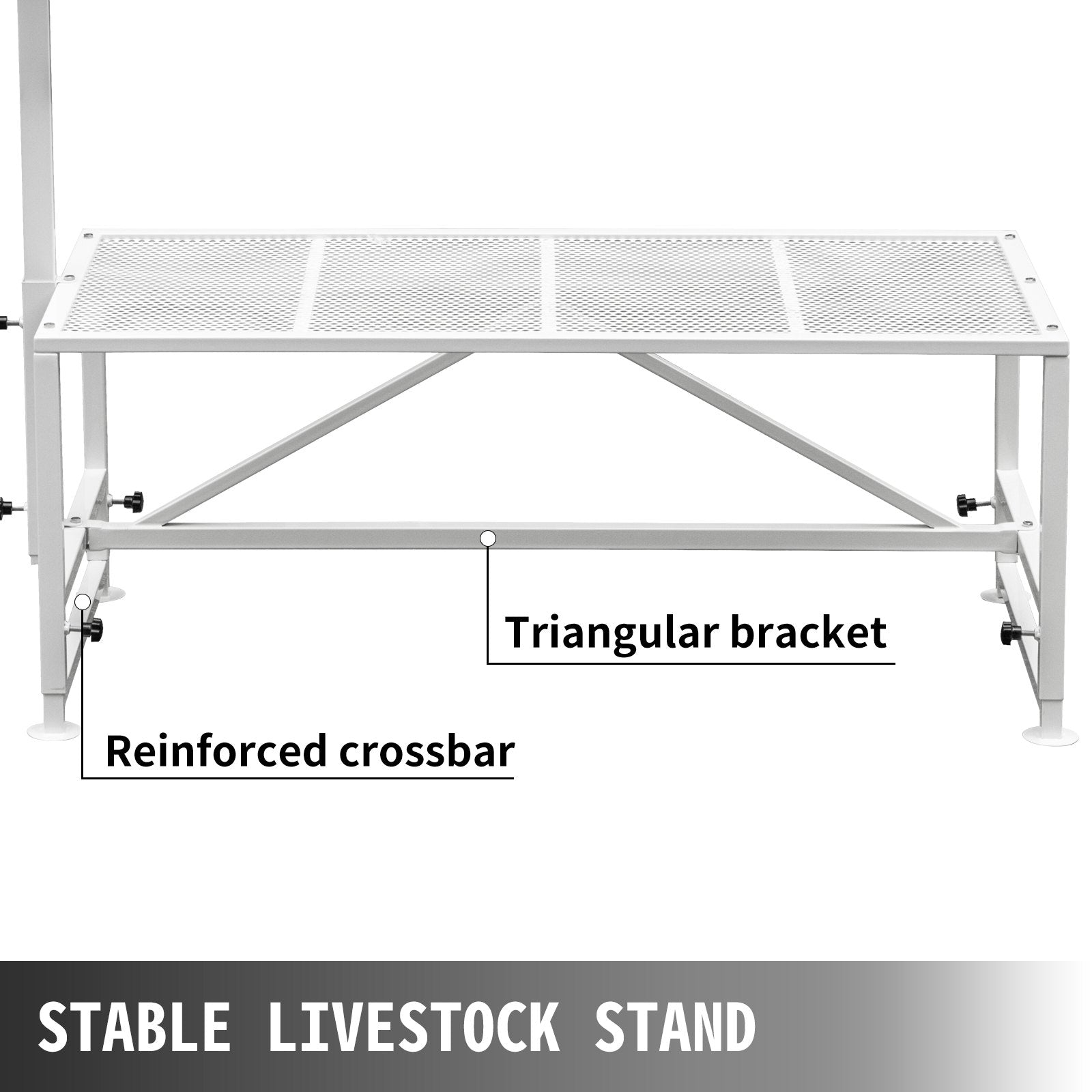 VEVOR Livestock Stand, 51x23 inches Trimming Stand with Straight Head Piece, Goat Trimming Stand Metal Frame Sheep Shearing Stand Livestock Trimming Stands for Sheep, Goats, and Other Livestock 