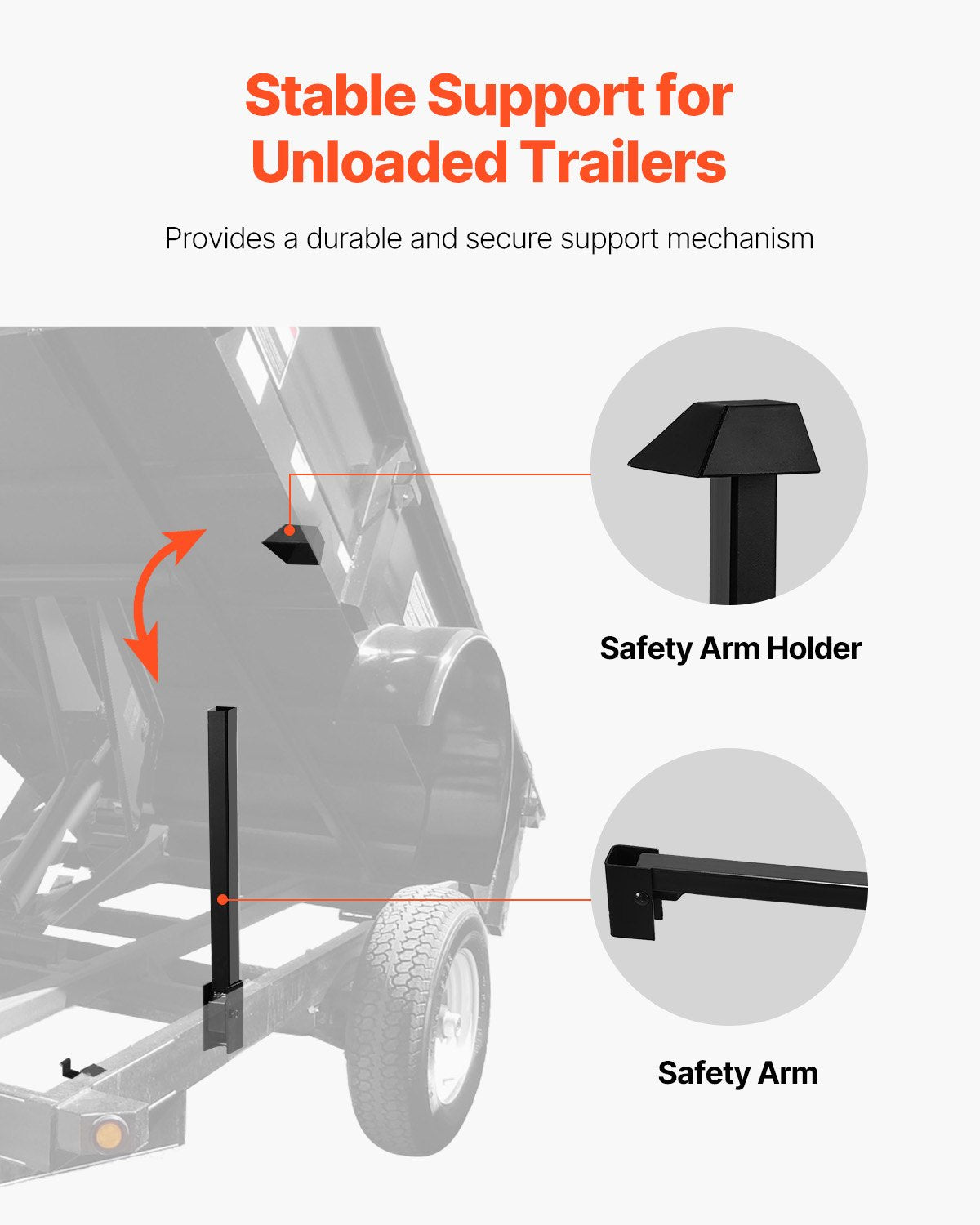 VEVOR Hydraulic Scissor Hoist Kit 8 T Hydraulic Dump Lift Kit for Dump Trailers 