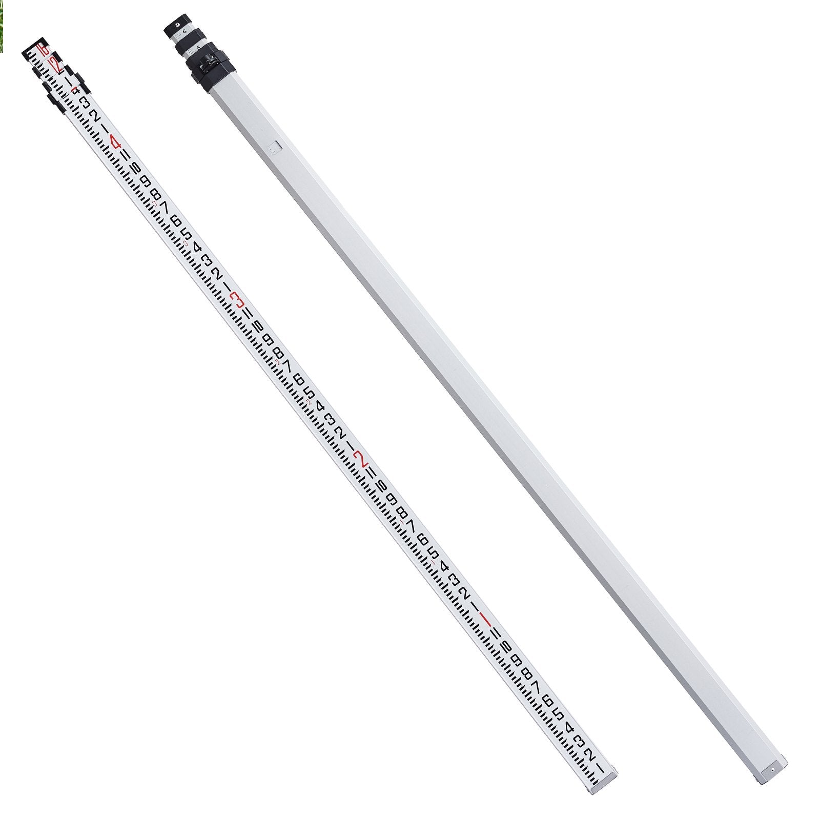 VEVOR Measuring Rod 16-Feet/8ths 4 Sections Telescopic Grade Rod 1/8in w/ Bag 
