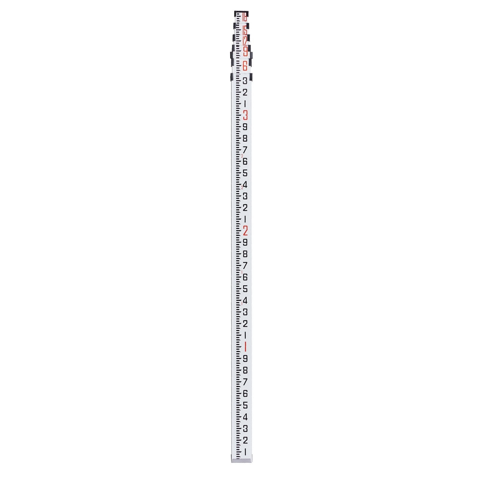 VEVOR Measuring Rod 18-Feet/10ths 6 Sections Telescopic Grade Rod 1/10ft w/ Bag 