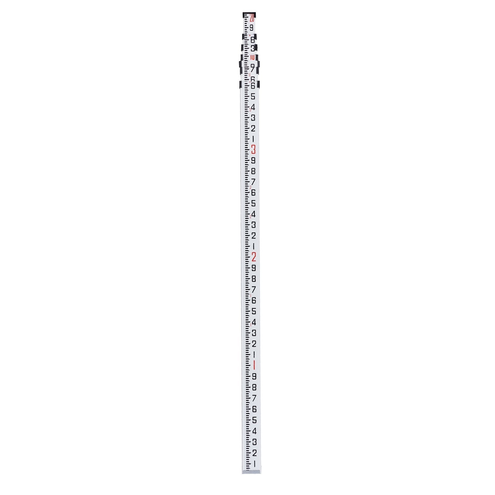 VEVOR Measuring Rod 20-Feet/10ths 6 Sections Telescopic Grade Rod 1/10ft w/ Bag 
